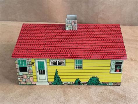 antique lionel metal house|VINTAGE 1950's SKYLINE Metal Lithograph House for LIONEL .